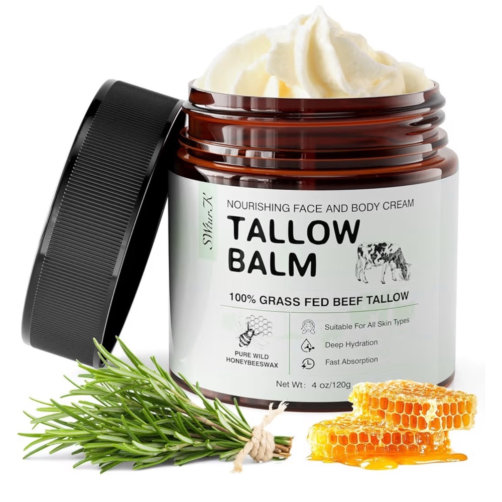 Tallow Balm - Deep Hydration Cream in Brown Jar